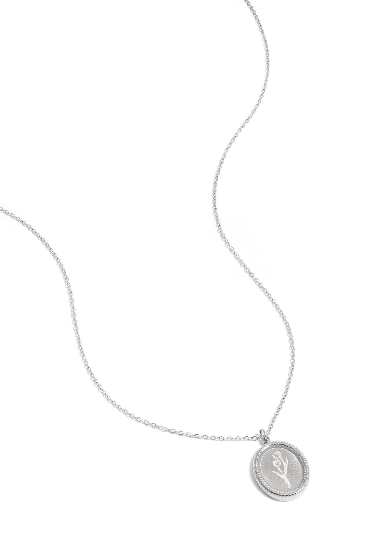Elegant Stainless Steel Flower Pendant Necklace