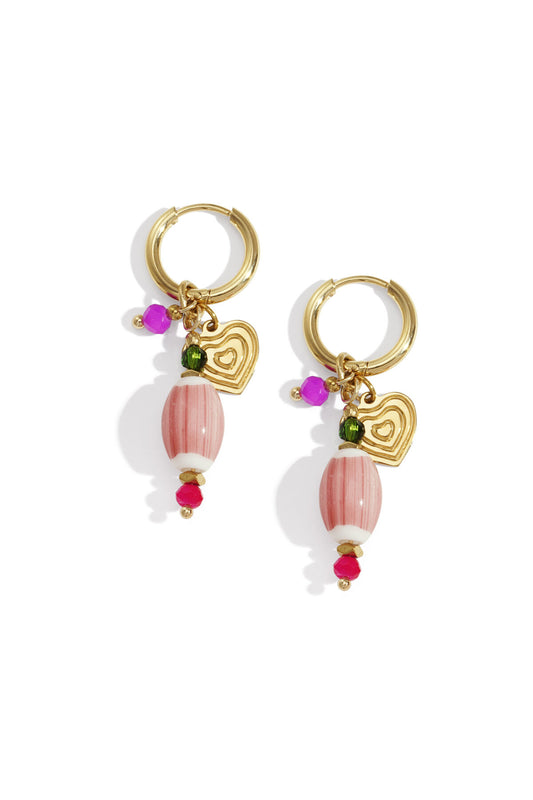 Elegant Gold Heart Drop Earrings for Women