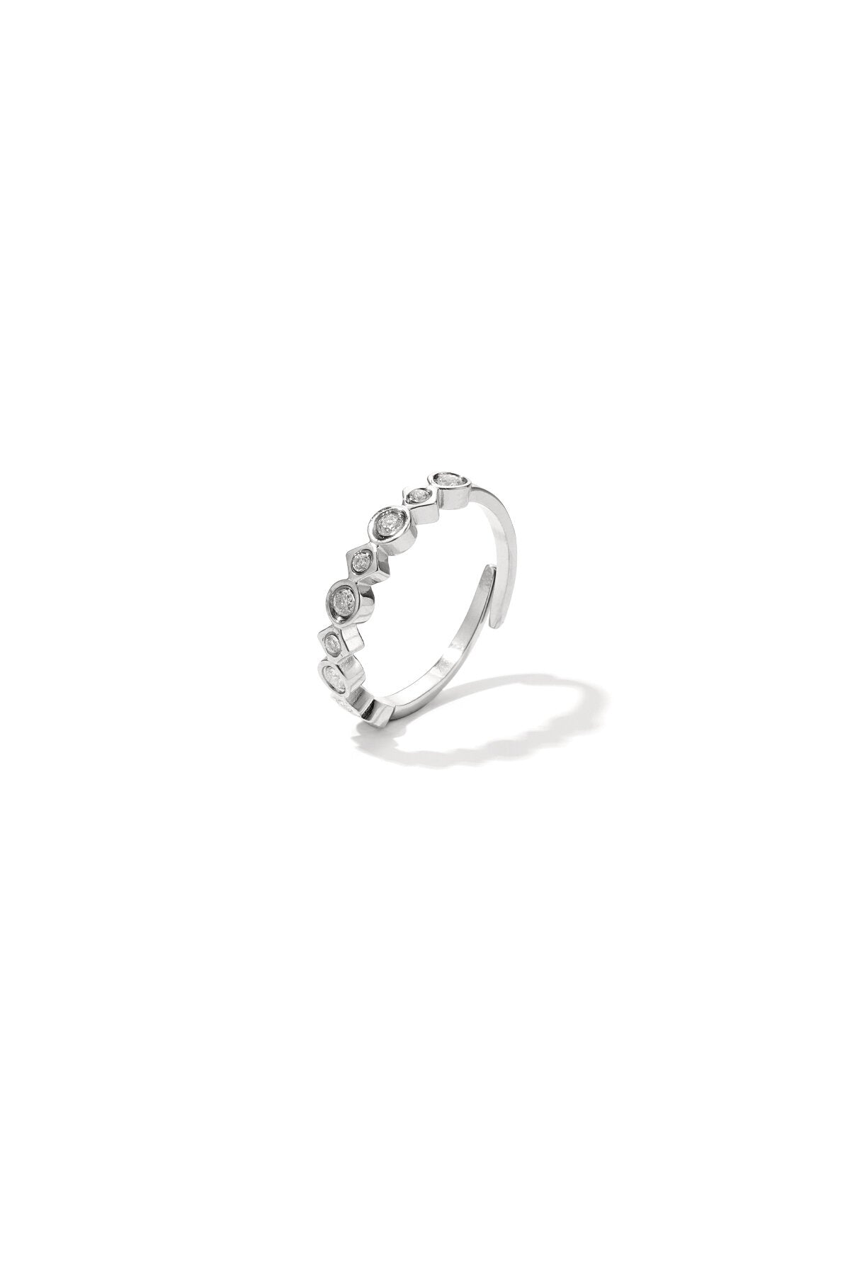 Elegant Minimalist Adjustable Ring - Silver & Gold
