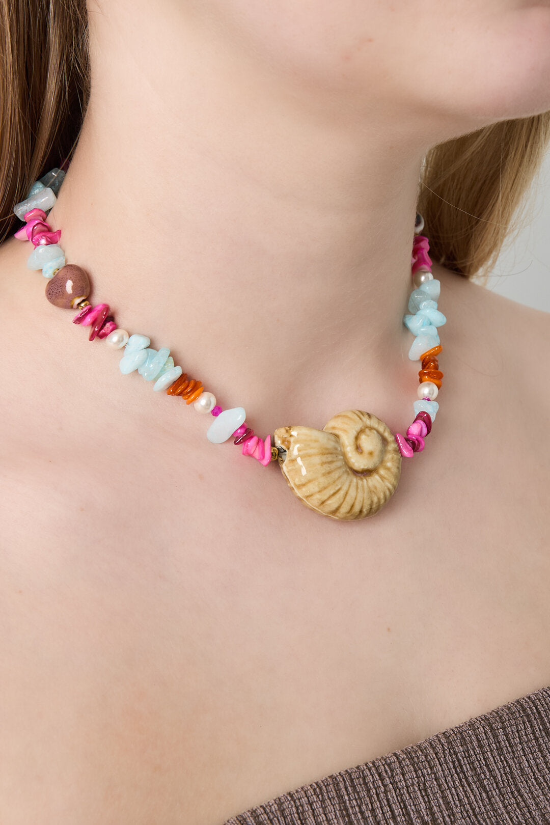 Charming Mixed Color Beaded Necklace for Women