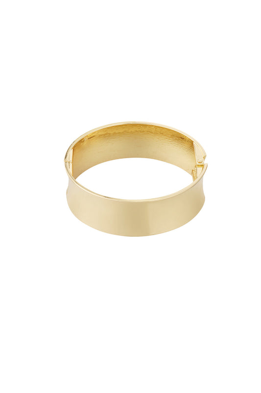 Elegant Gold Tone Irregular Bangle for Everyday Wear