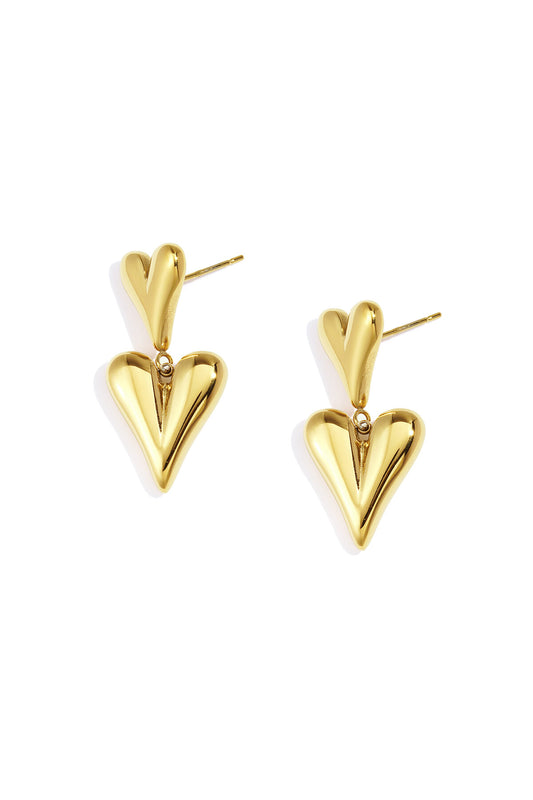 Stylish Heart Drop Earrings for Everyday Glam
