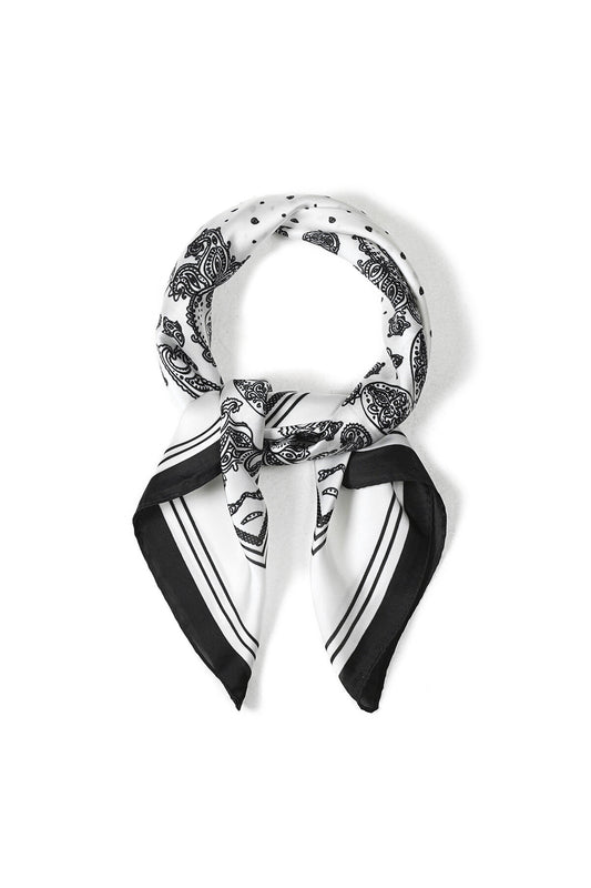 Elegant White Paisley Summer Scarf for Women