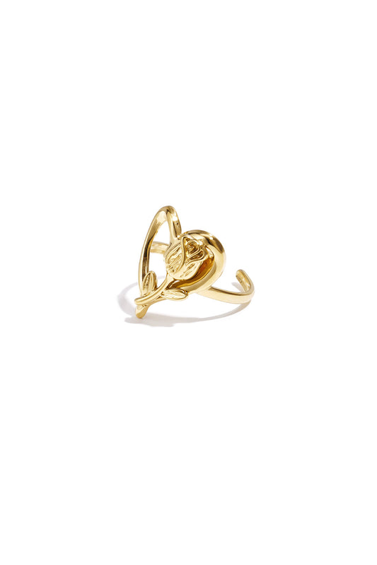 Elegant Adjustable Heart Statement Ring