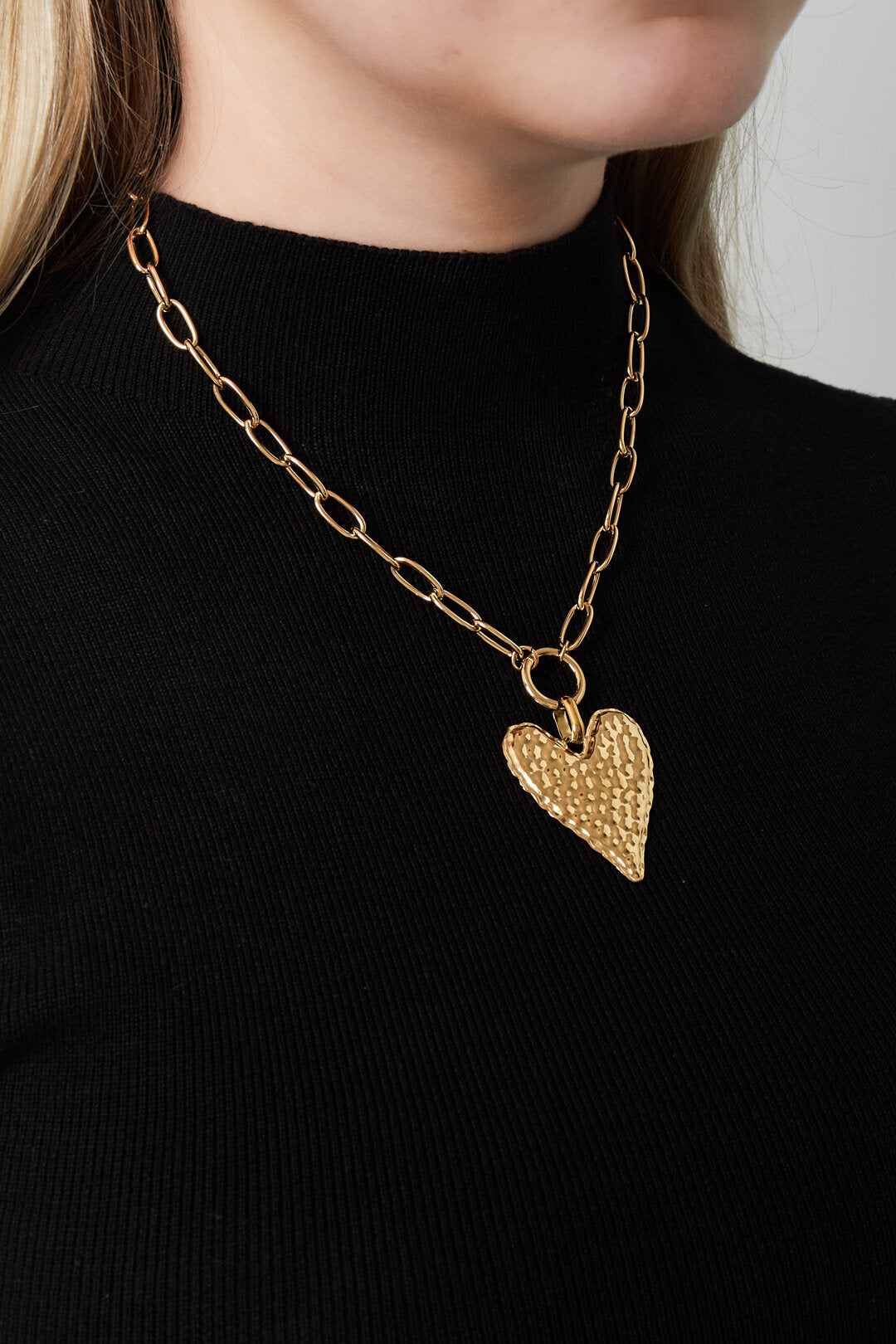 Elegant 14K Gold Plated Heart Necklace