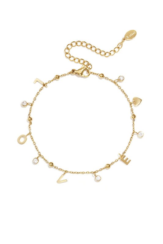 Elegant Letter Charm Bracelet for Daily Wear