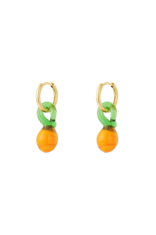 Elegant Orange Drop Earrings for Spring/Summer