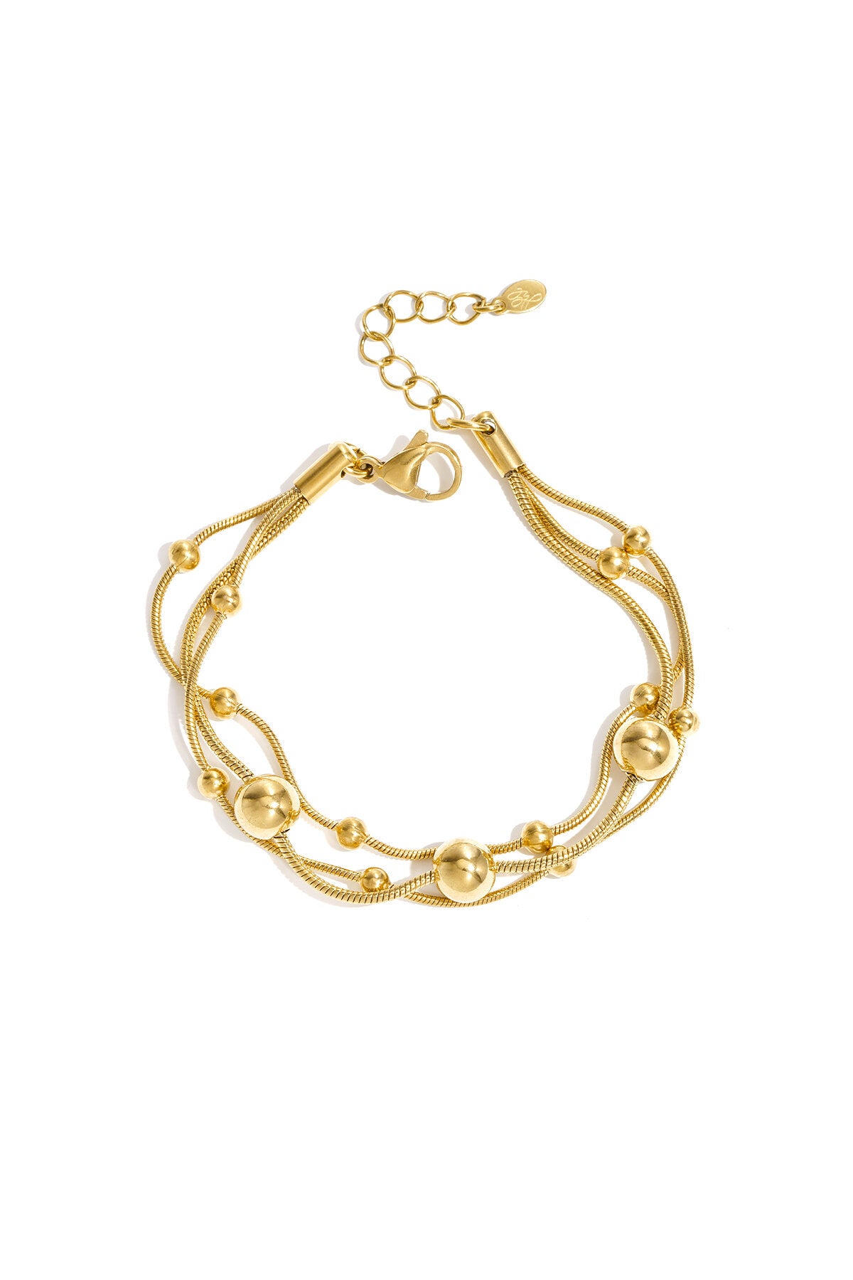Elegant Multi-Layered Chain Bracelet - Silver & Gold
