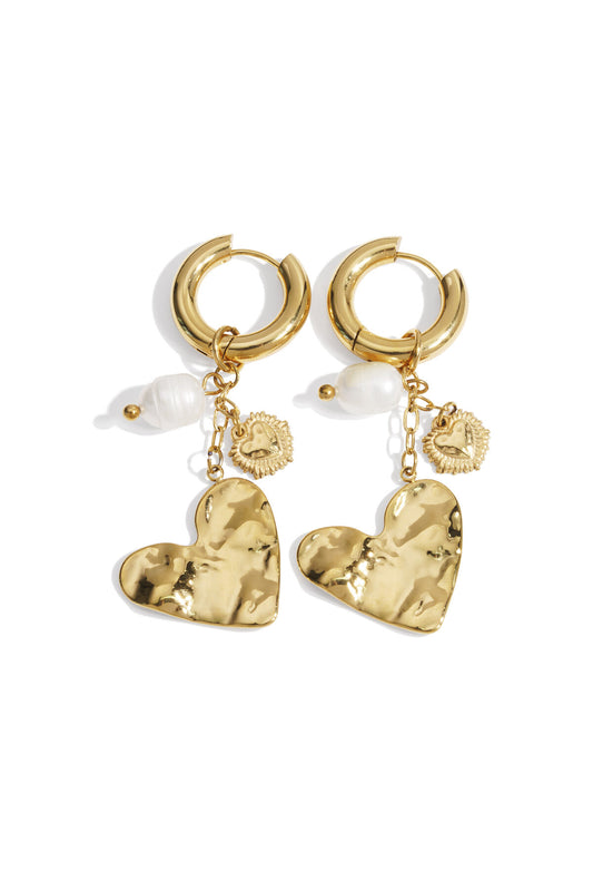 Elegant Heart Shaped Drop Earrings for Women