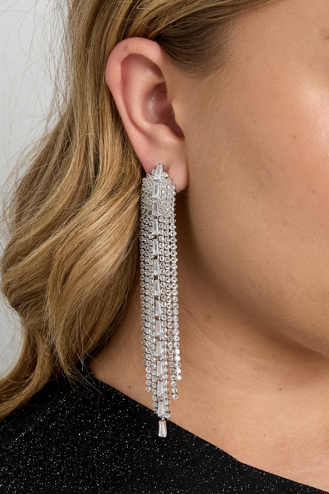 Elegant Irregular Zircon Earrings, Luxurious Christmas Gift