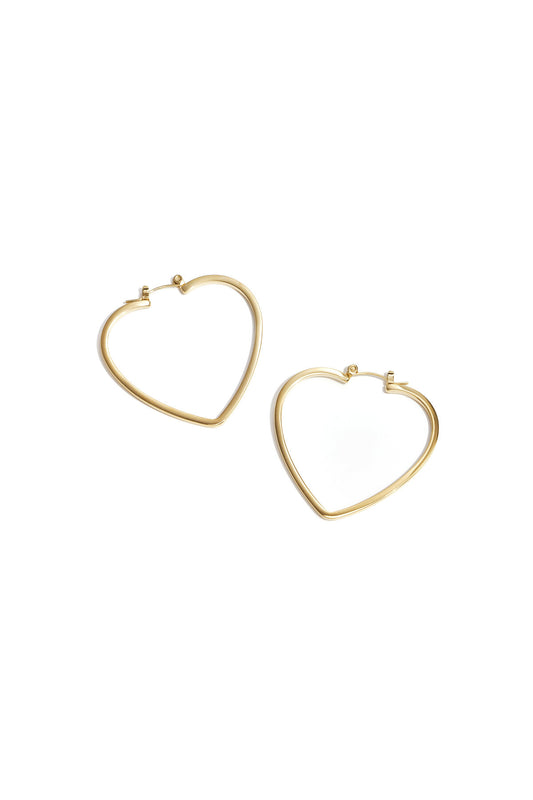 Elegant Heart-Shaped Hoop Earrings for Everyday Glam