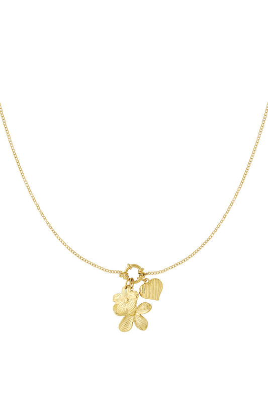 14K Gold Plated Flower Pendant Necklace for Spring/Summer