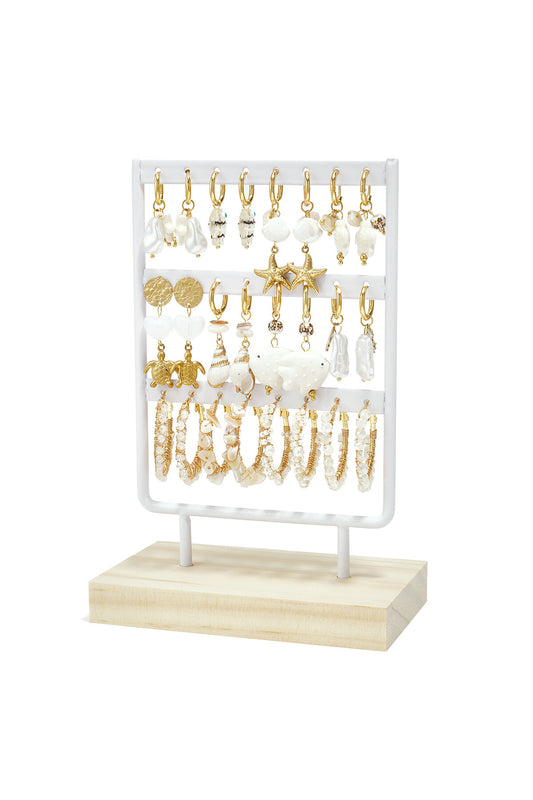 Ocean oorbellenset met schelpdetails