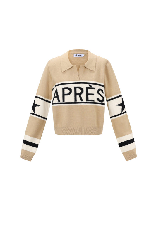 Chic Lettered Knit Sweater for Cozy Fall Style