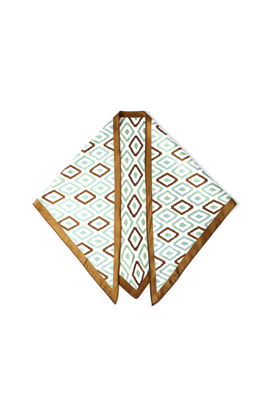 Elegant Summer Scarf in Brown and Light Green