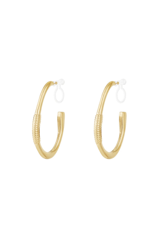 Stylish 14K Gold Plated Clip-On Earrings for Everyday Wear