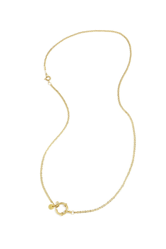 Elegant Gold-Color Stainless Steel Chain Necklace for Women