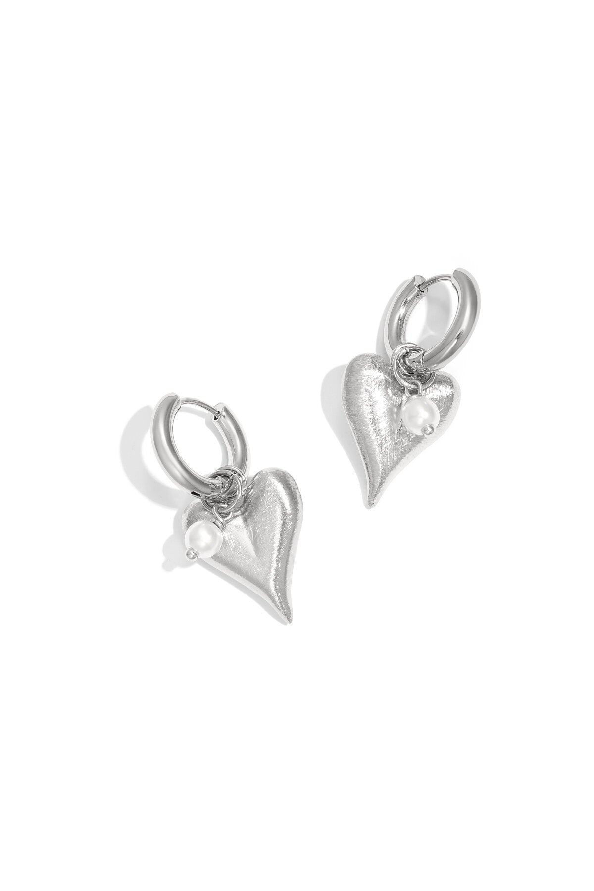 Elegant Heart-Shaped Drop Earrings for Daily Wear