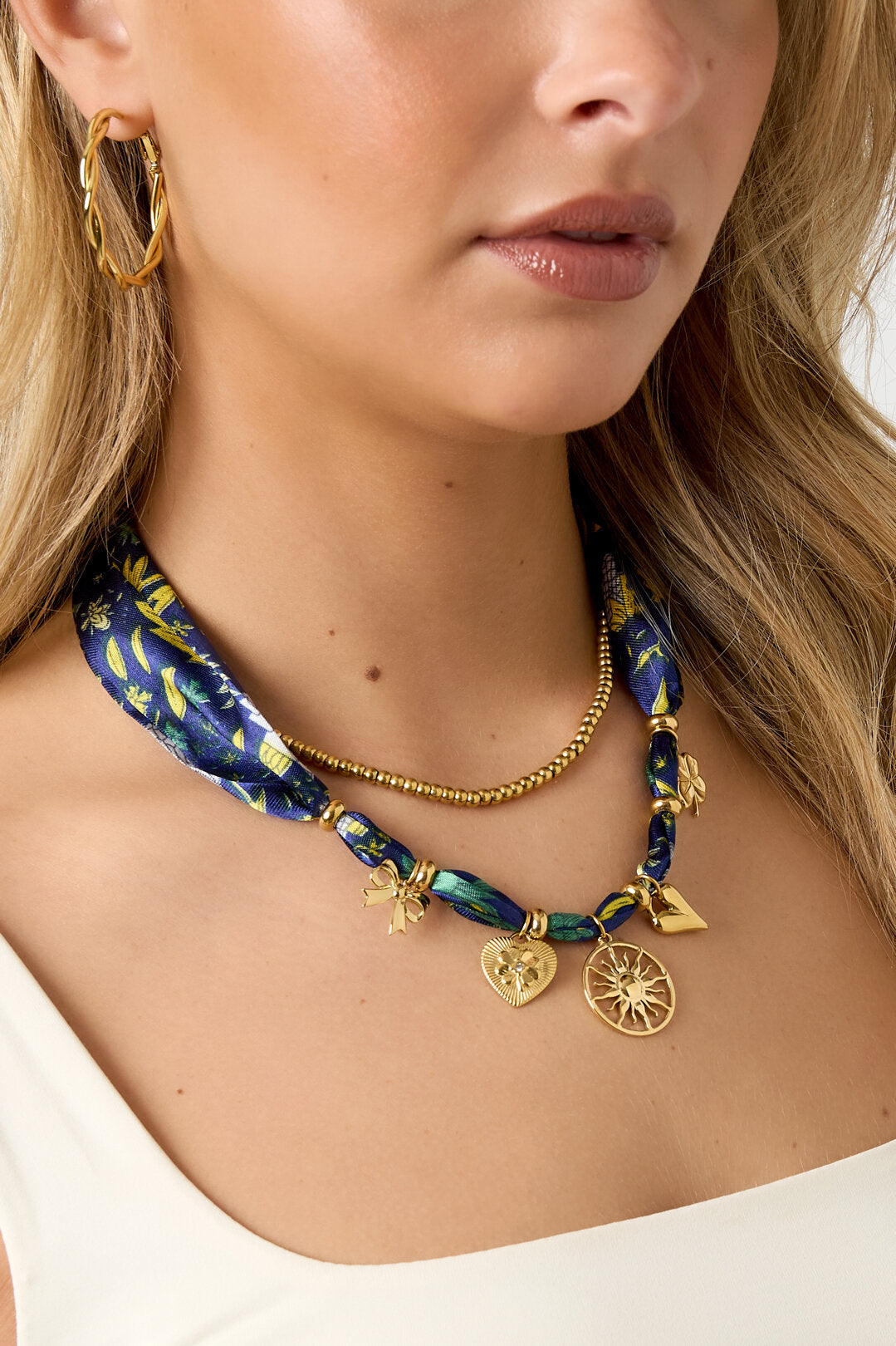 Elegant Blue Braided Necklace for Fall/Winter