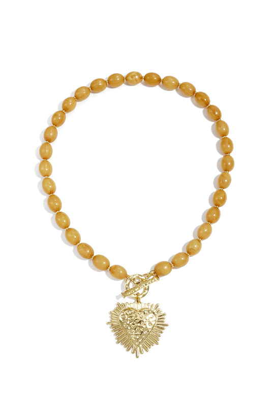 Chic Heart Beaded Necklace for Spring/Summer