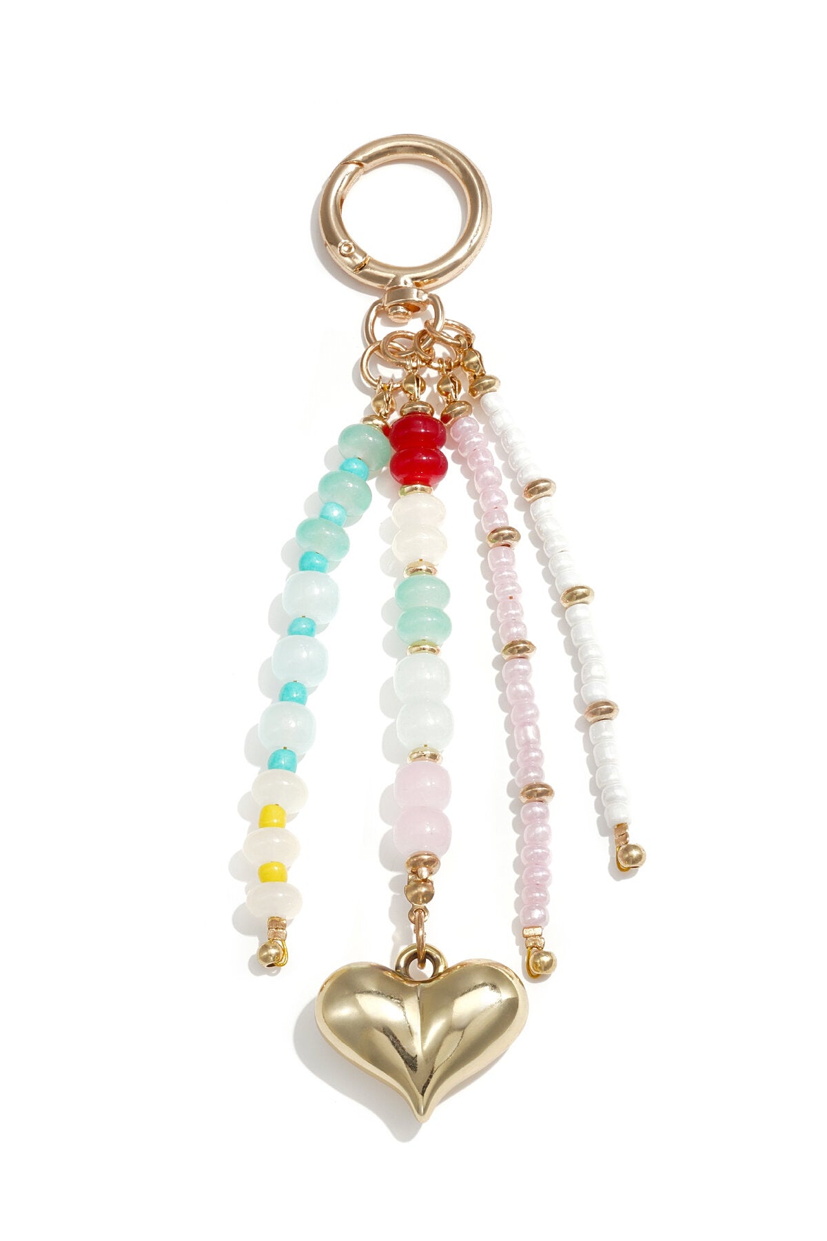 Charming Heart Beads Bag Charms for Women