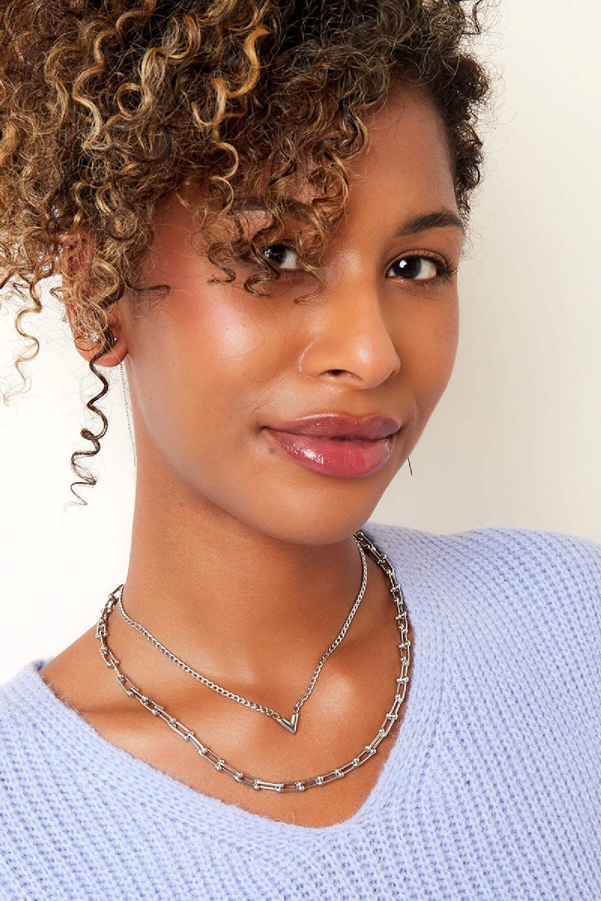 Elegant Stainless Steel Pendant Necklace in Silver & Gold