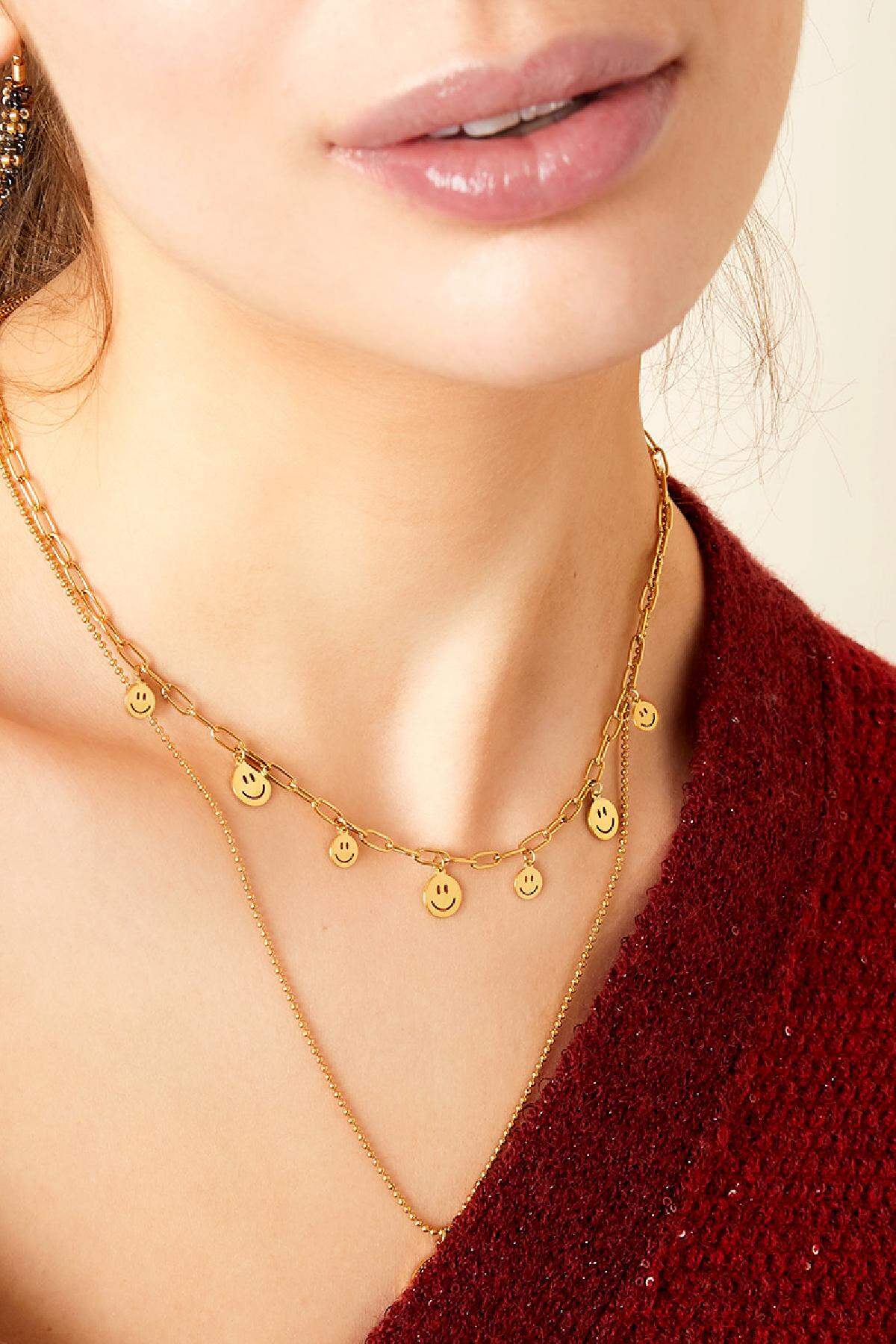 Elegant Stainless Steel Pendant Necklace - Silver & Gold