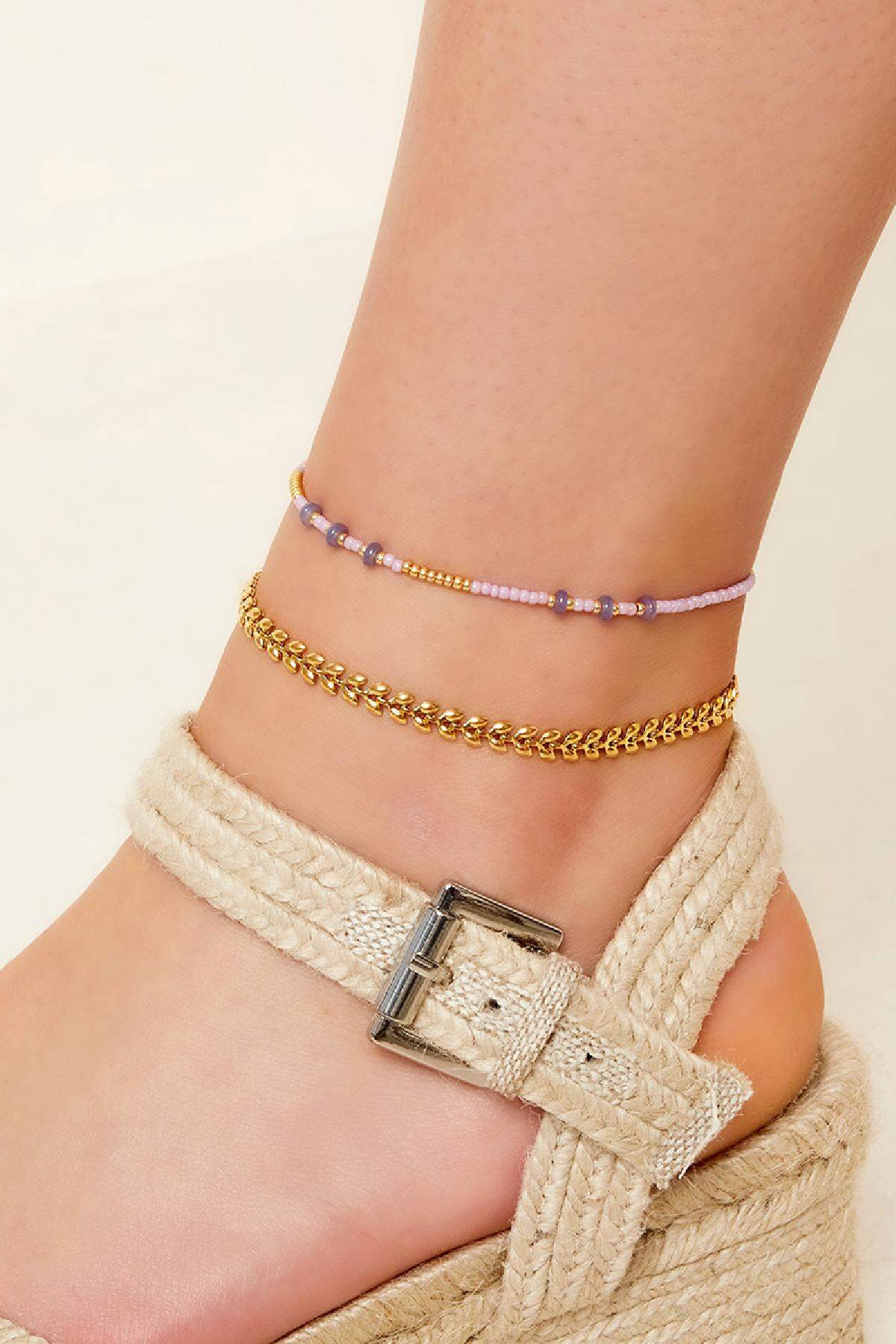 Elegant Stainless Steel Ankle Bracelets - Silver & Gold