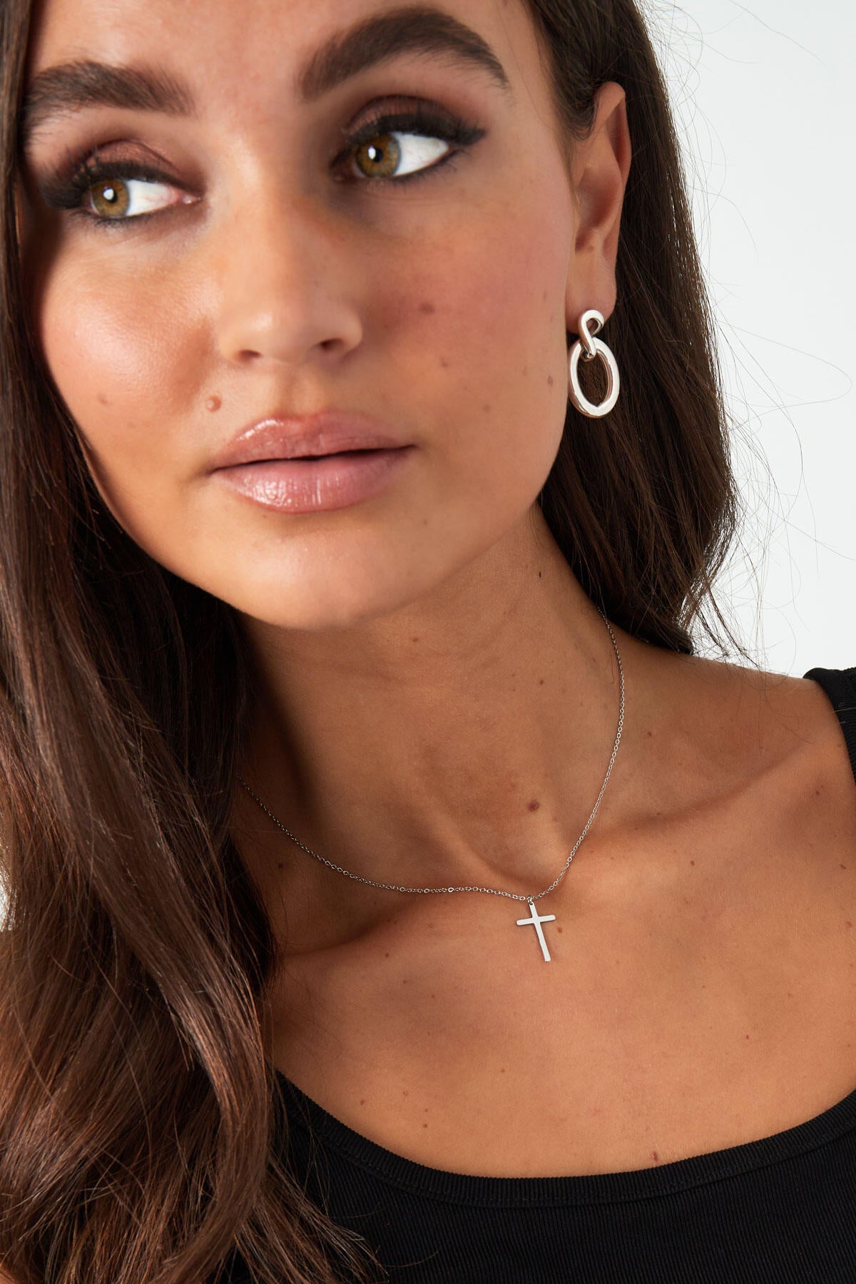 Elegant Stainless Steel Pendant Necklace in Silver & Gold