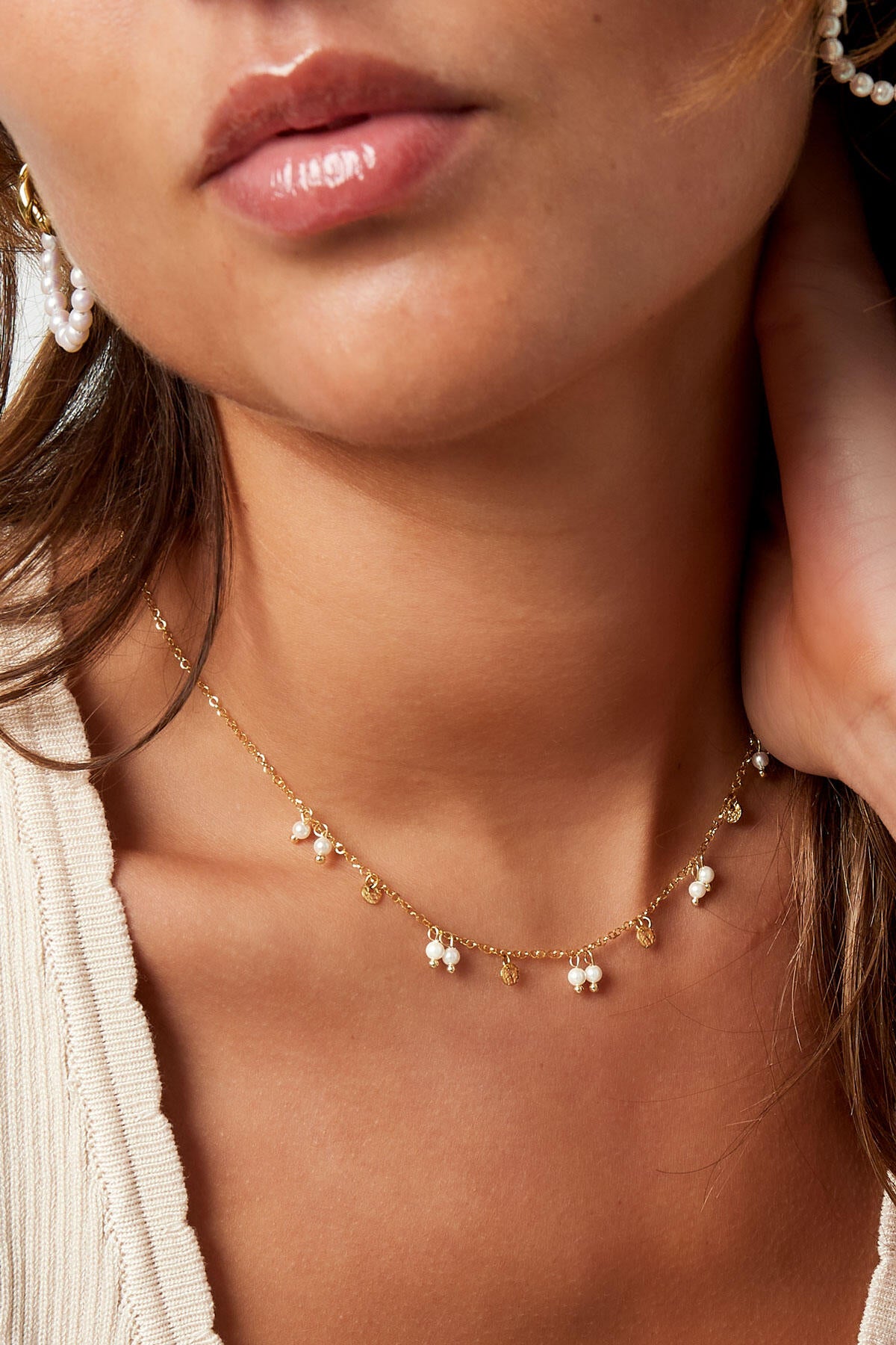 Elegant Gold Color Stainless Steel Pendant Necklace