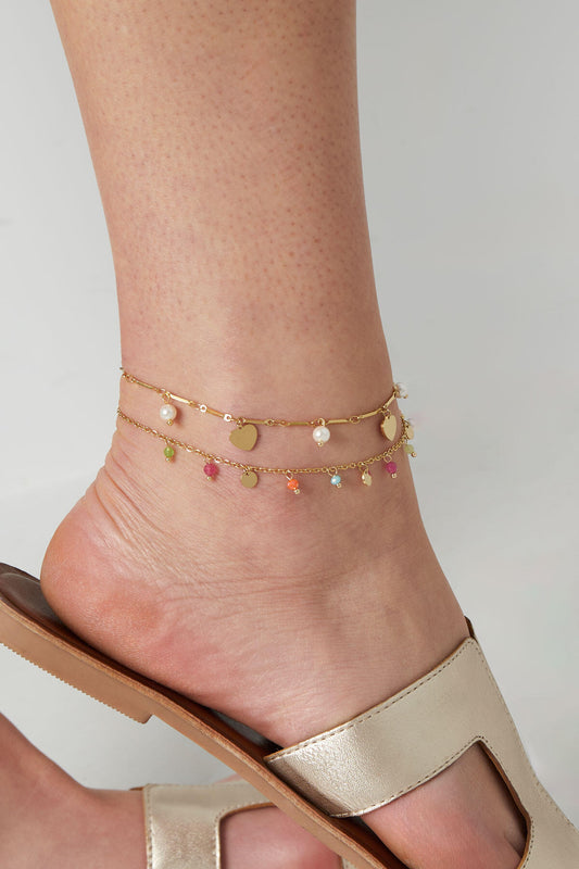 Stylish Gold Stainless Steel Ankle Bracelet