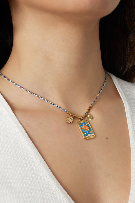 Elegant Blue Braided Necklace for Spring/Summer