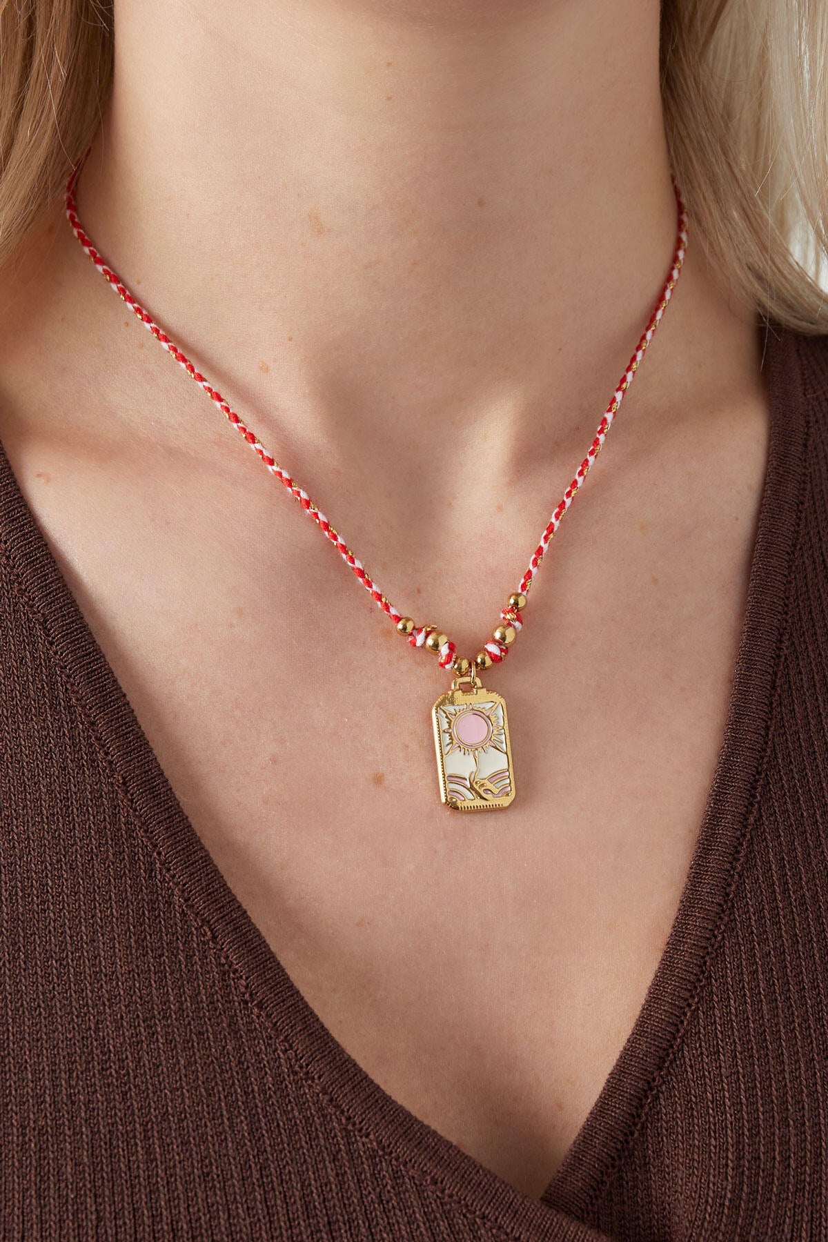 Chic Pink Braided Necklace for Everyday Wear