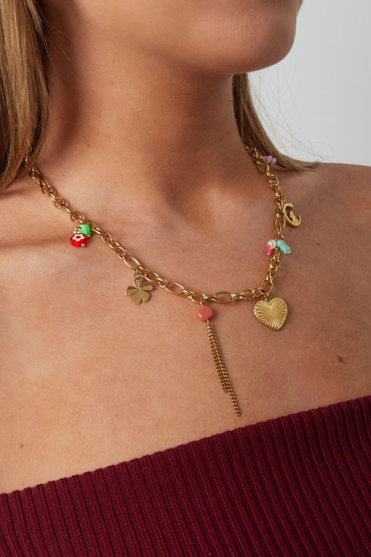 Elegant Flower Heart Pendant Necklace for Women