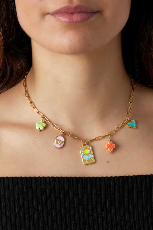 Elegant Gold-Toned Stainless Steel Necklace for Women