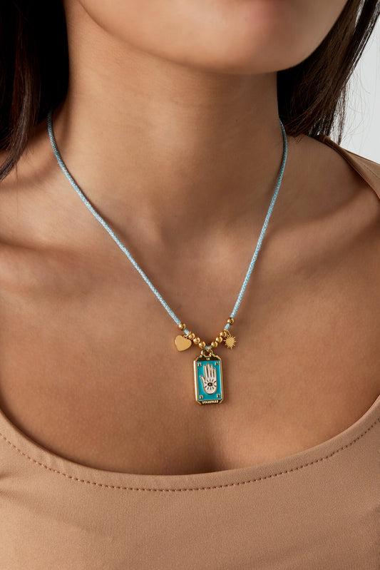 Elegant Blue Braided Necklace for Spring/Summer