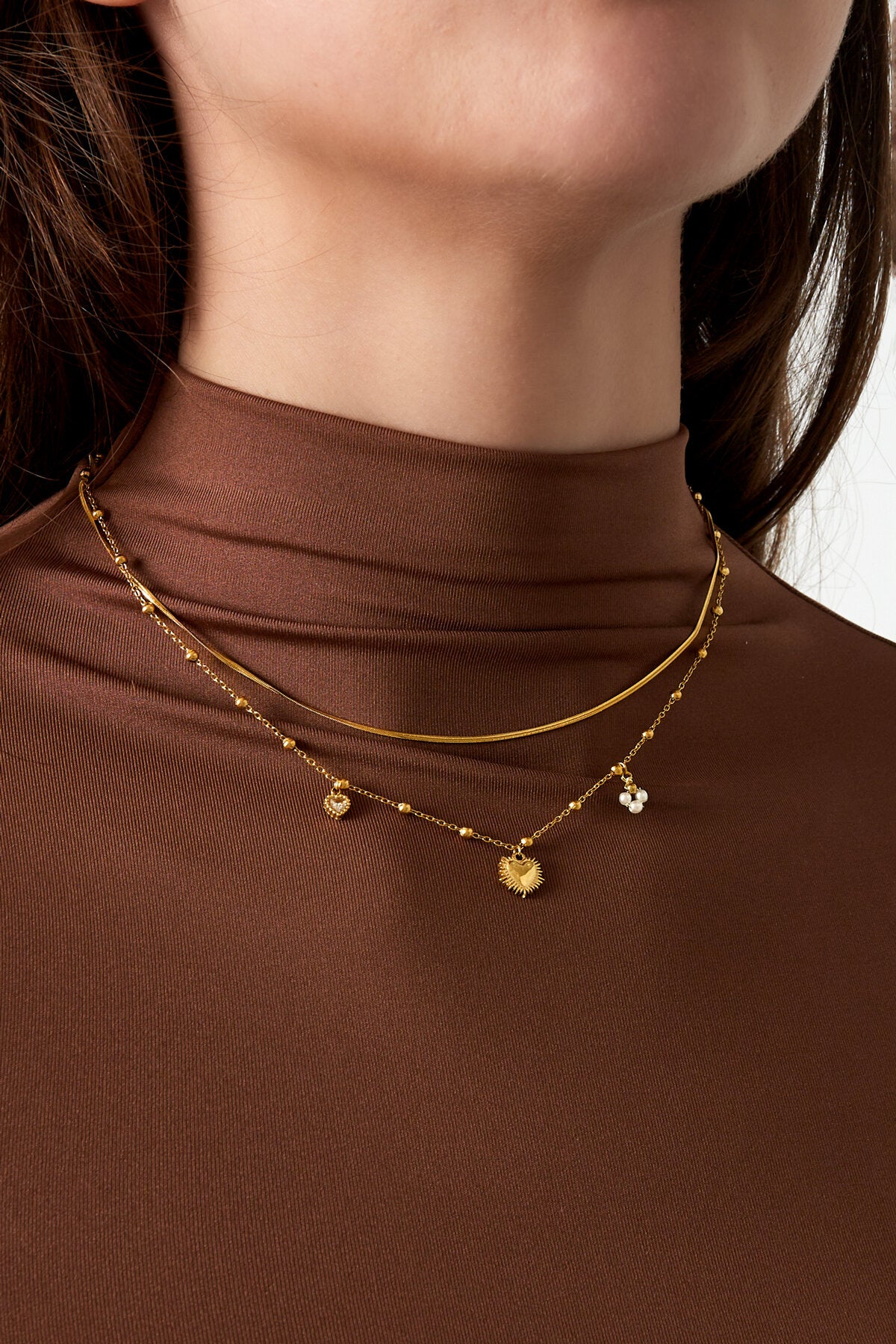 Elegant Multi-Layered Heart Necklace for Everyday Glam