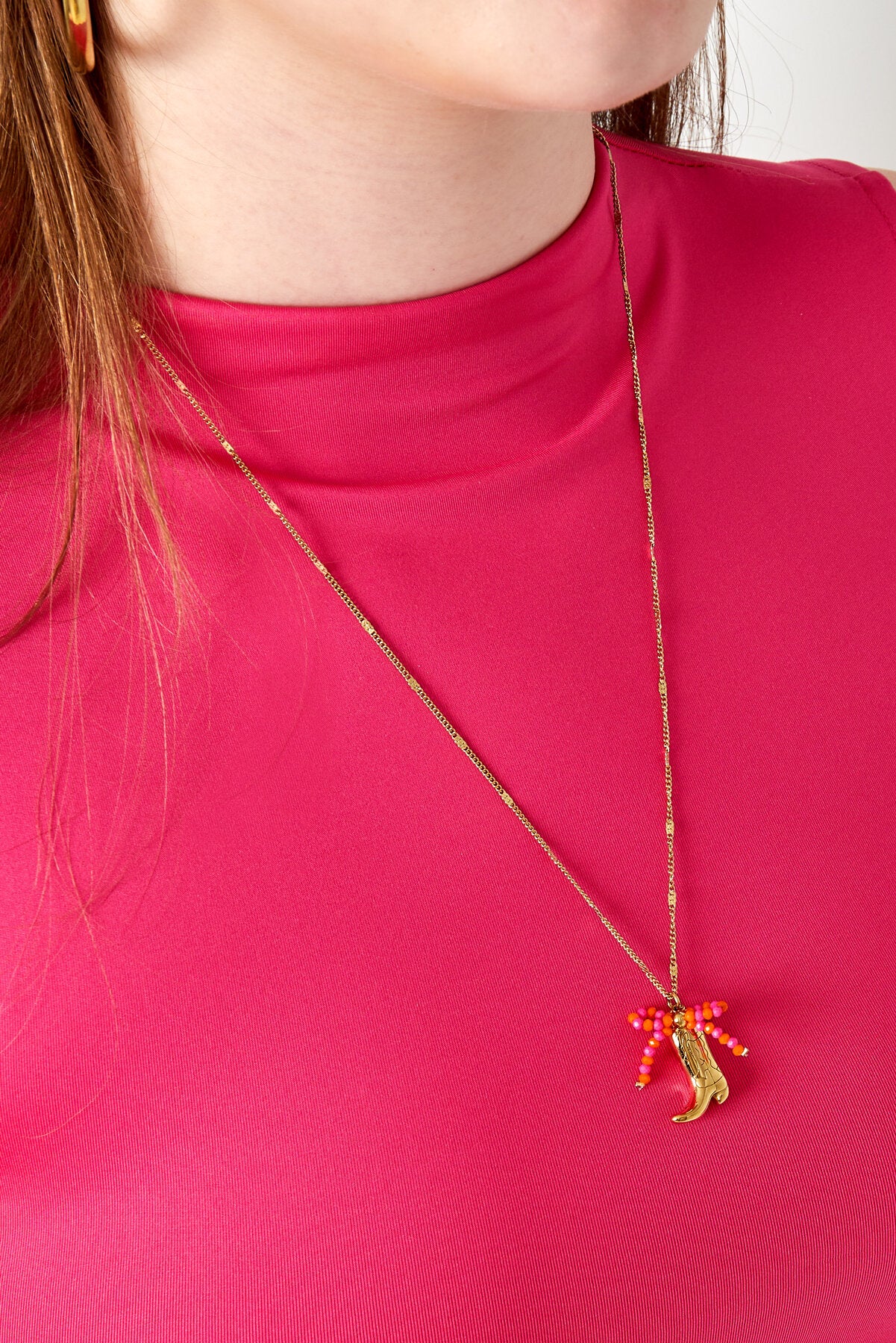 Elegant Silver & Gold Color Cartoon Pendant Necklace