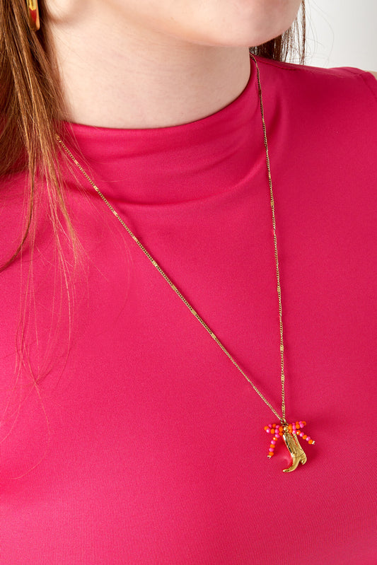 Elegant Silver & Gold Color Cartoon Pendant Necklace