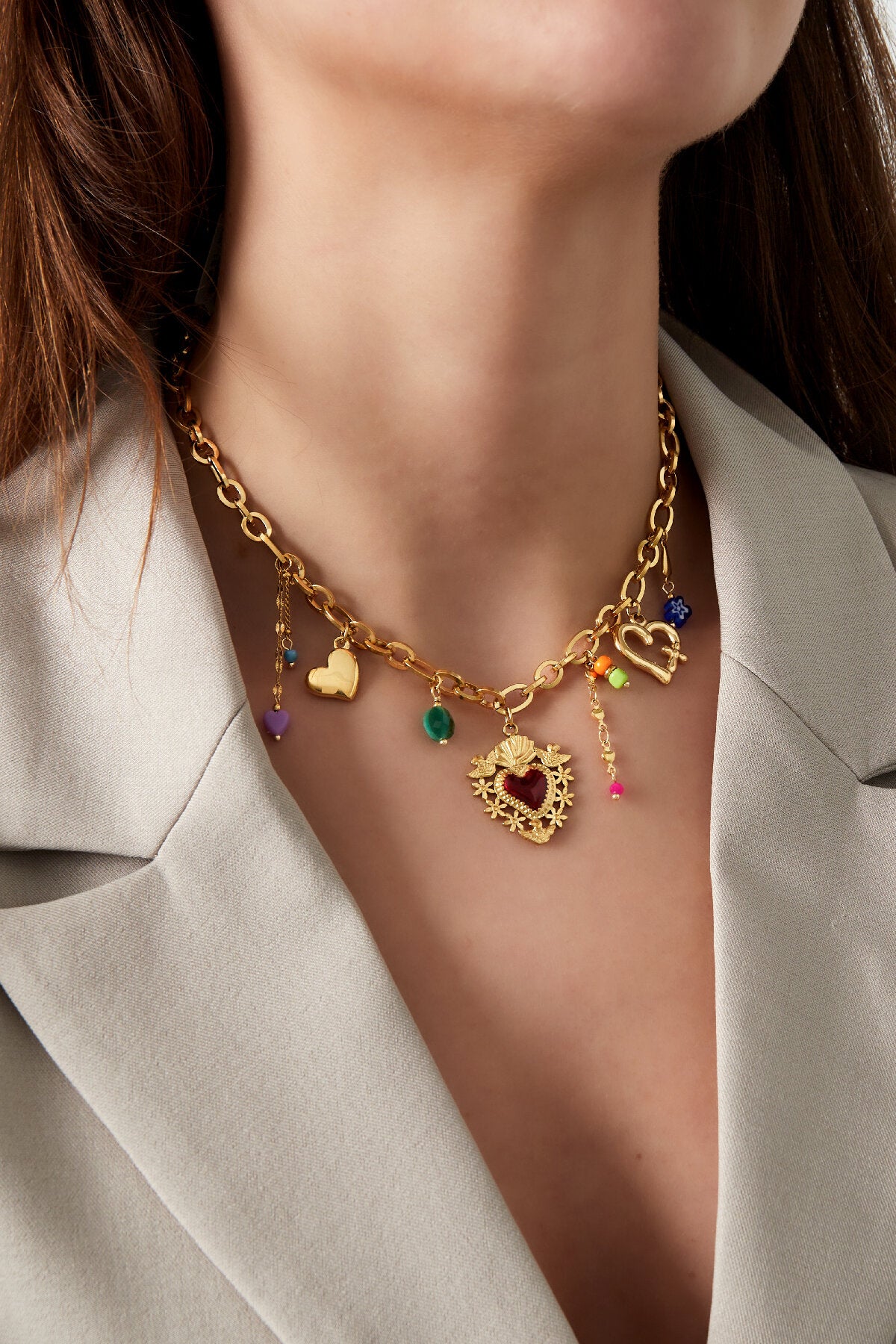 Elegant Gold Heart Pendant Necklace for Women