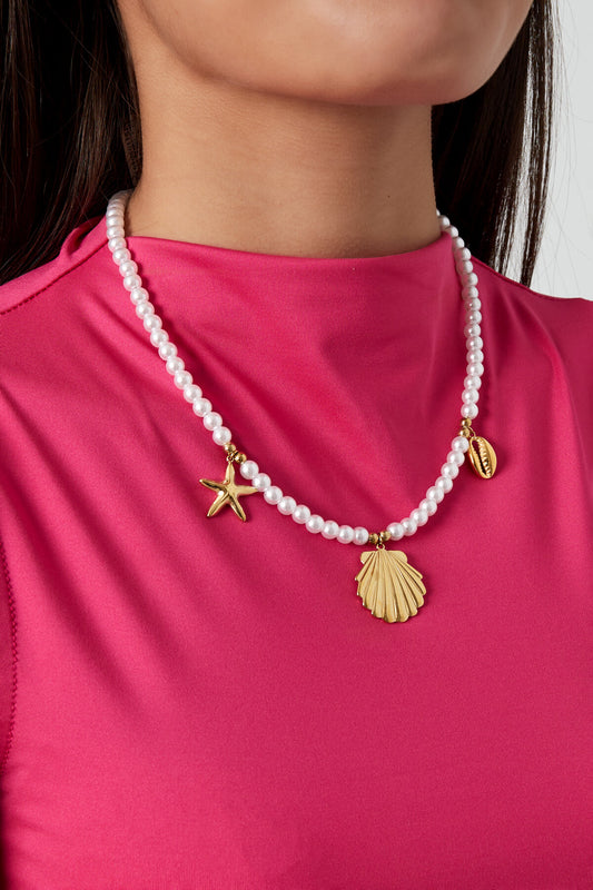 Elegant Gold-Plated Beaded Necklace for Everyday Wear