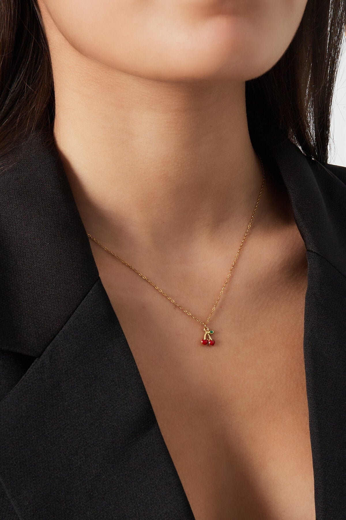 Elegant Gold Color Fruit Pendant Necklace for Spring/Summer