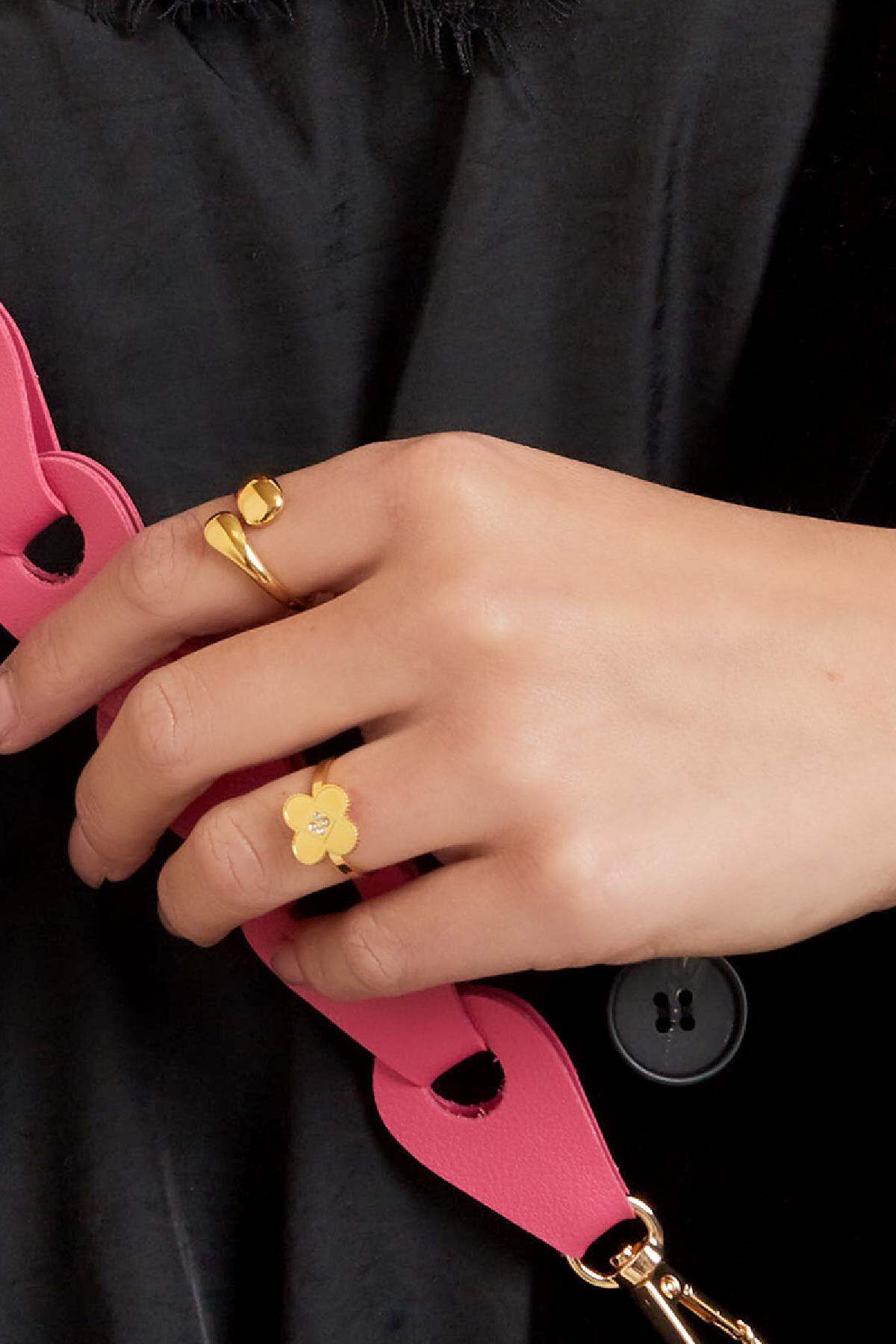 Elegant Adjustable Minimalist Ring - Silver & Gold