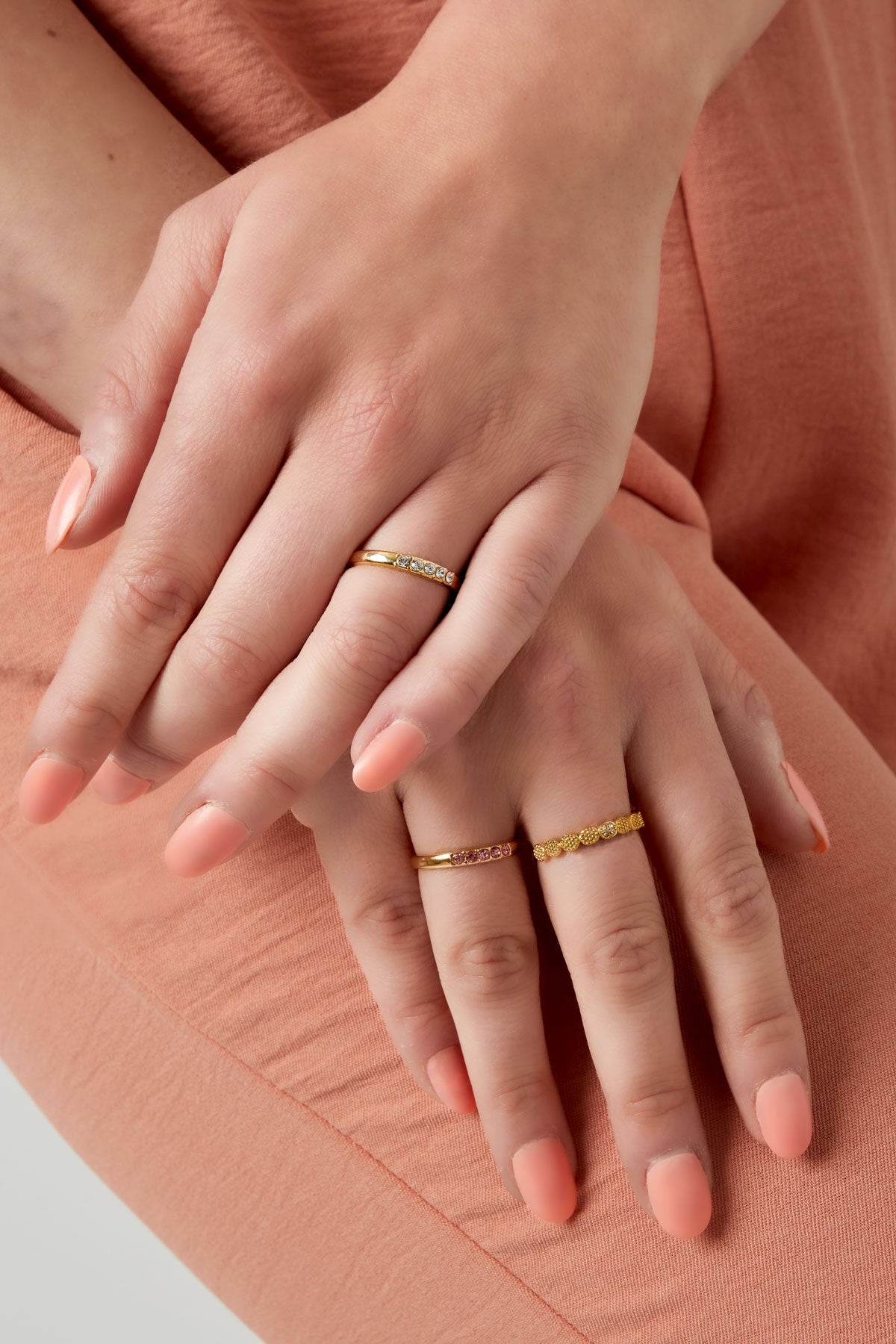 Elegant Adjustable Rhinestone Minimalist Ring