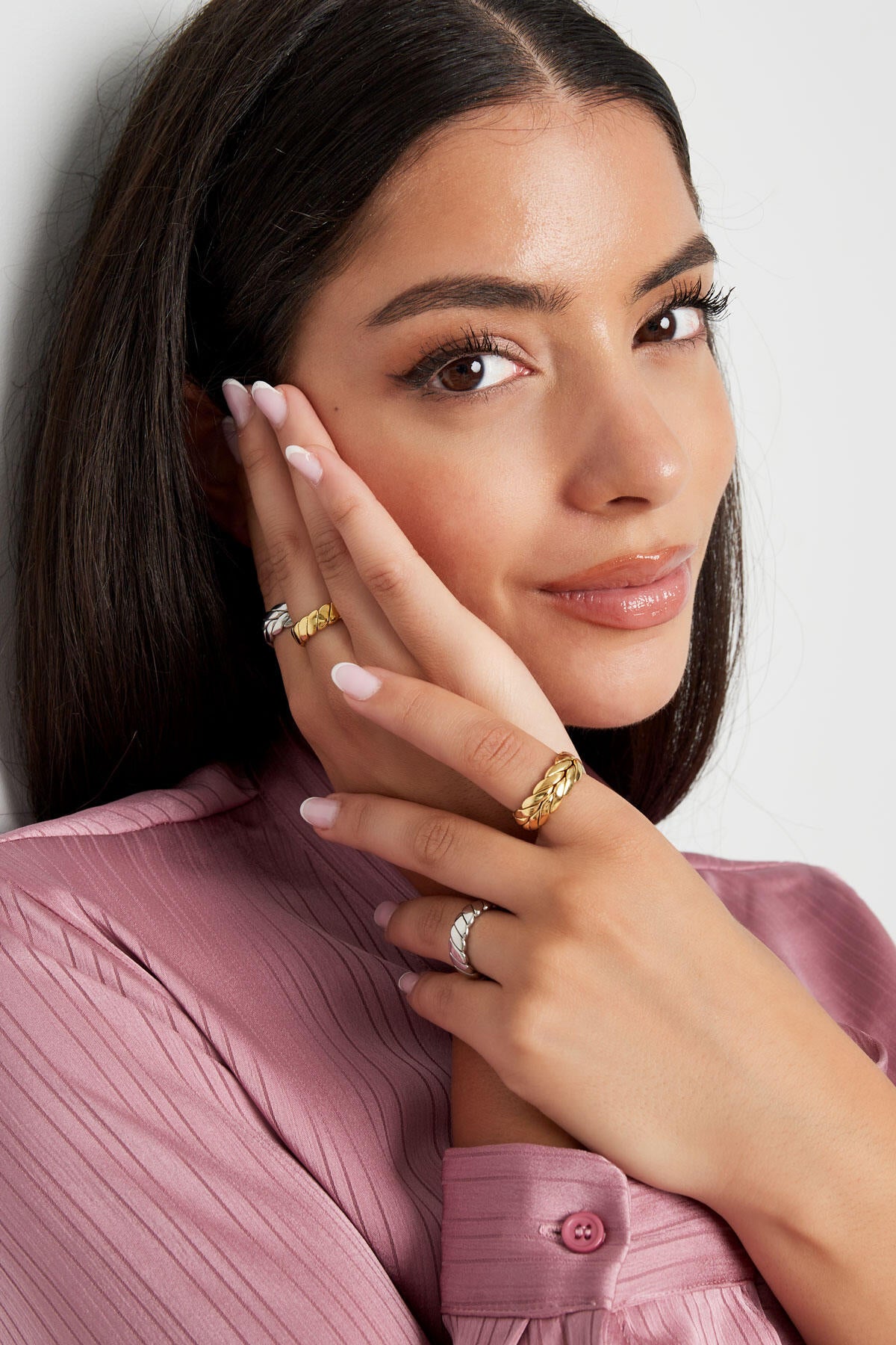Elegant Minimalist Stainless Steel Rings - Silver & Gold
