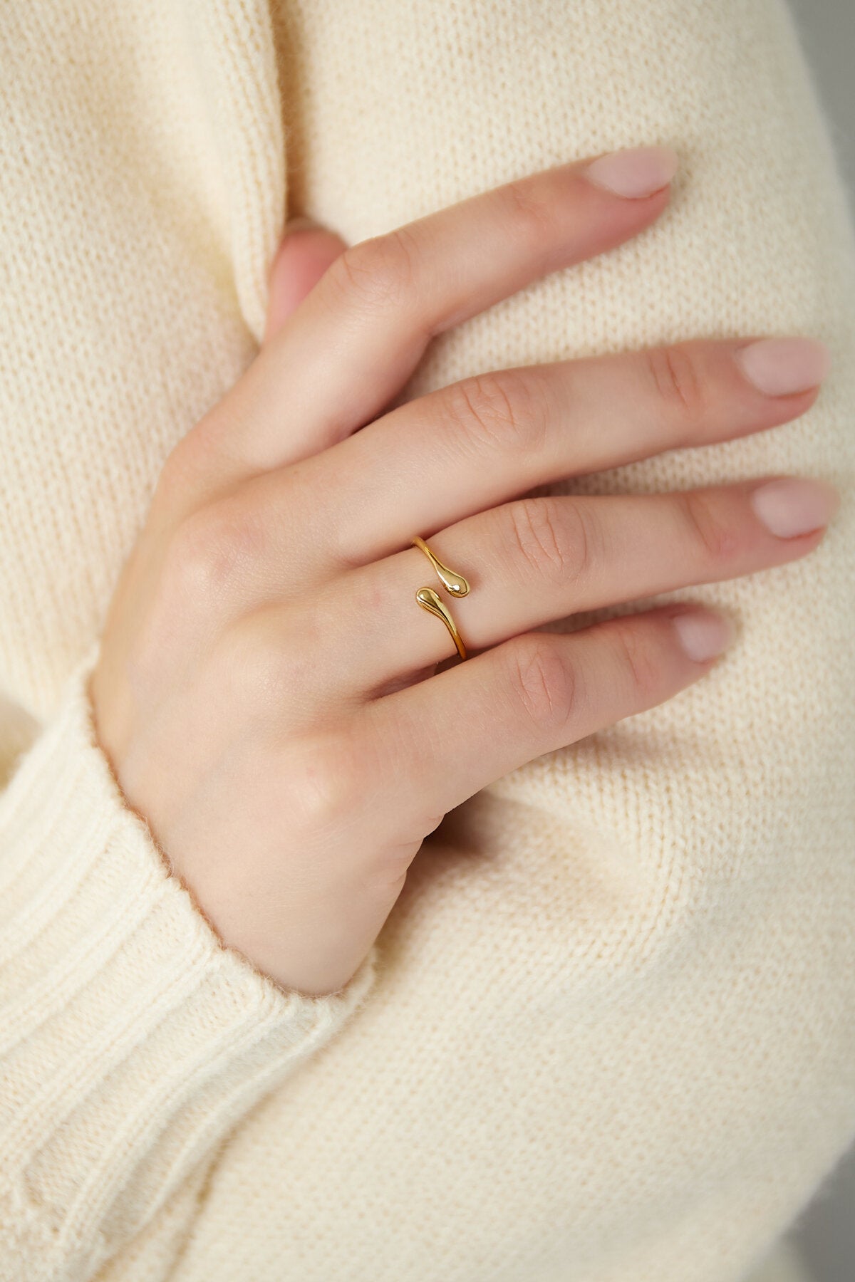 Elegant Minimalist Stainless Steel Ring in Silver and Gold