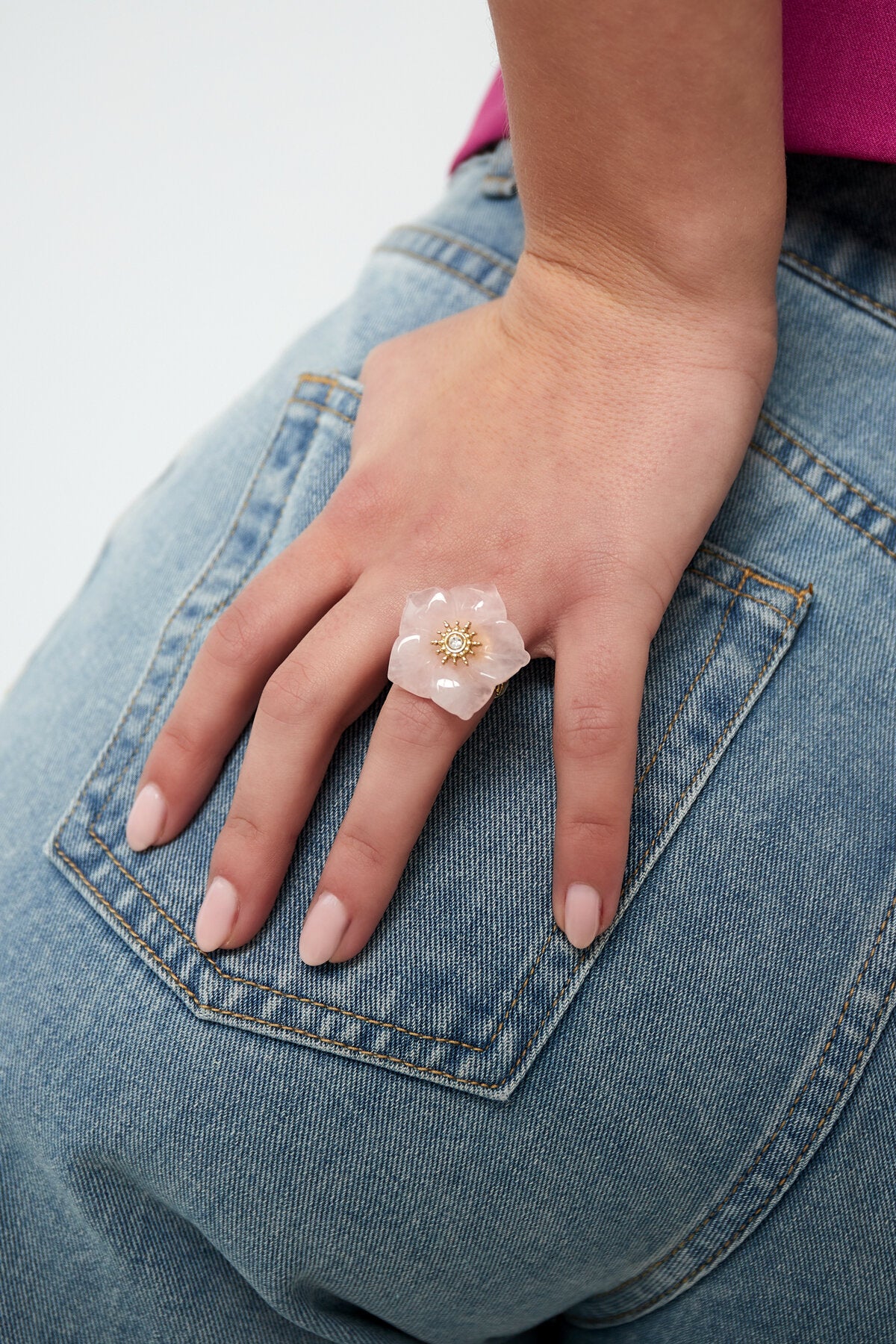 Elegant Gold Color Statement Ring for Women