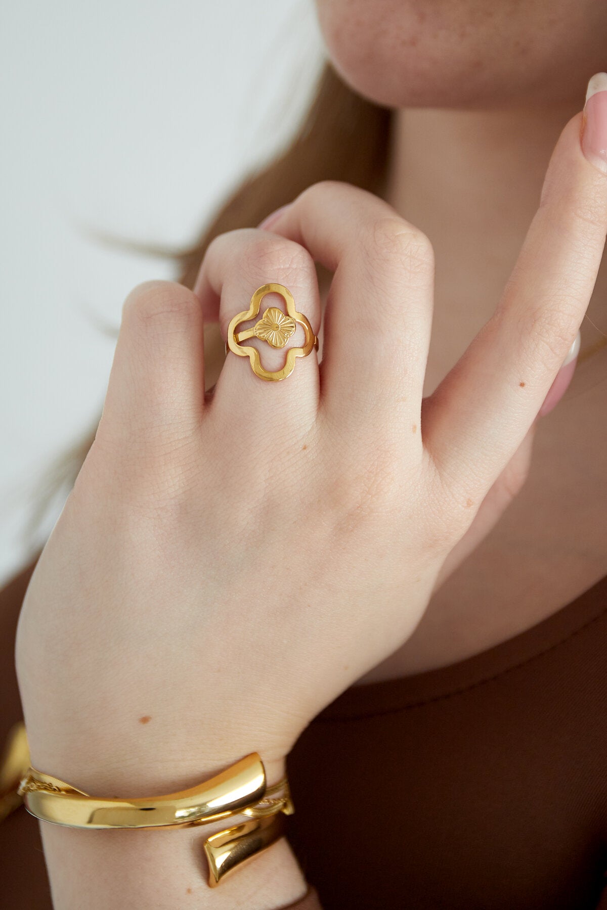 Bold Statement Ring in Silver & Gold for Every Occasion