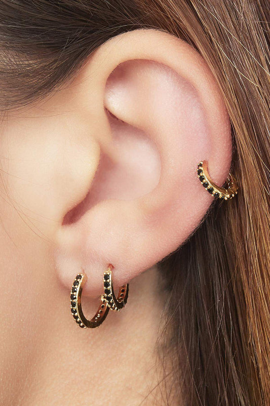 Elegant Zircon Hoop Earrings for Daily Wear