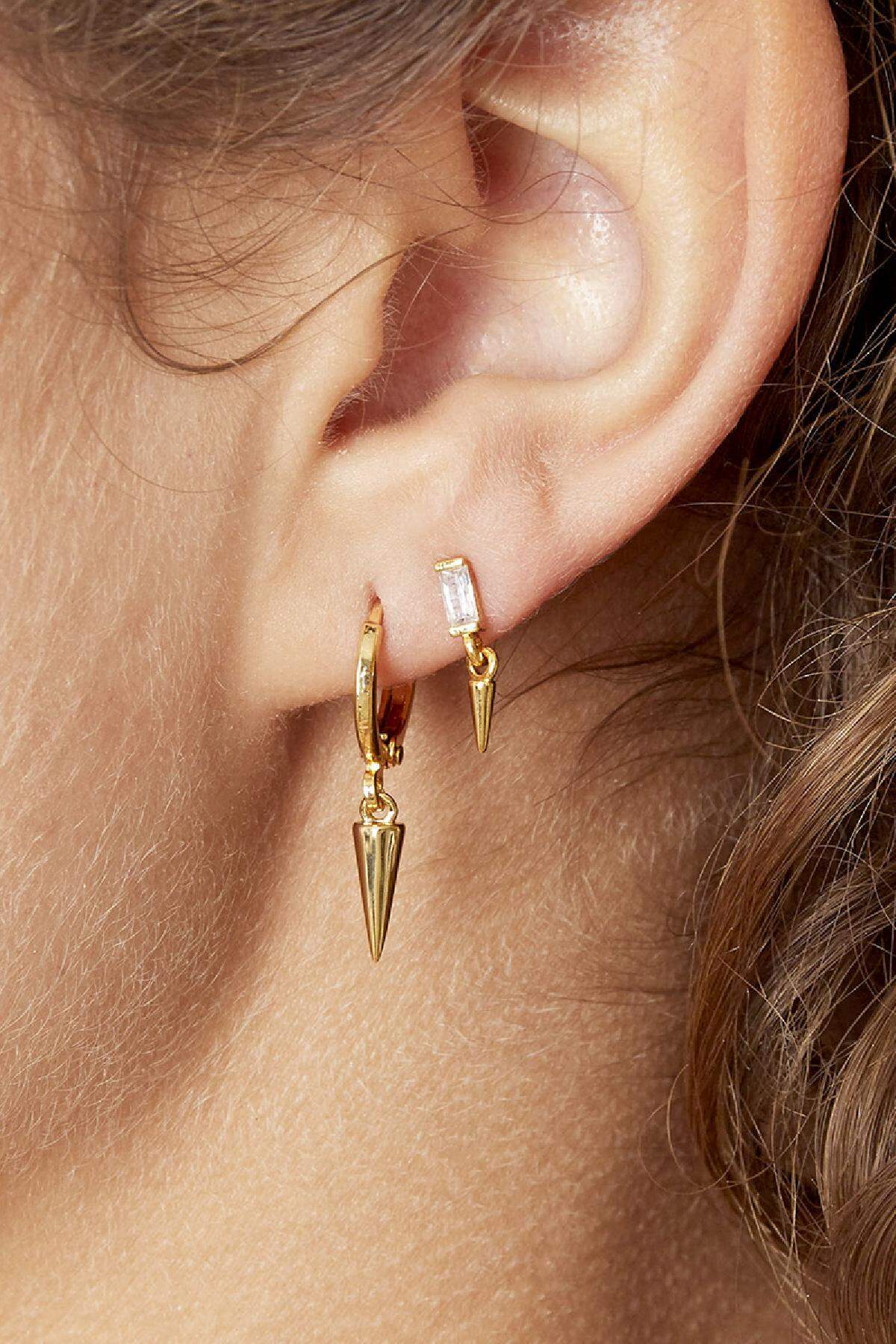 Elegant Mini Rhinestone Stud Earrings in Silver and Gold